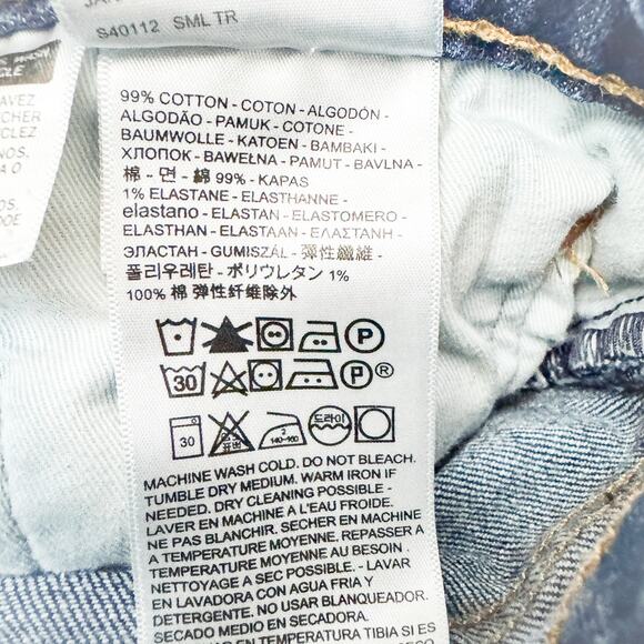 Levi's 541 Dark Wash Straight Leg Zip Fly Denim Jeans Size 34 x 30 - Picture 6 of 8